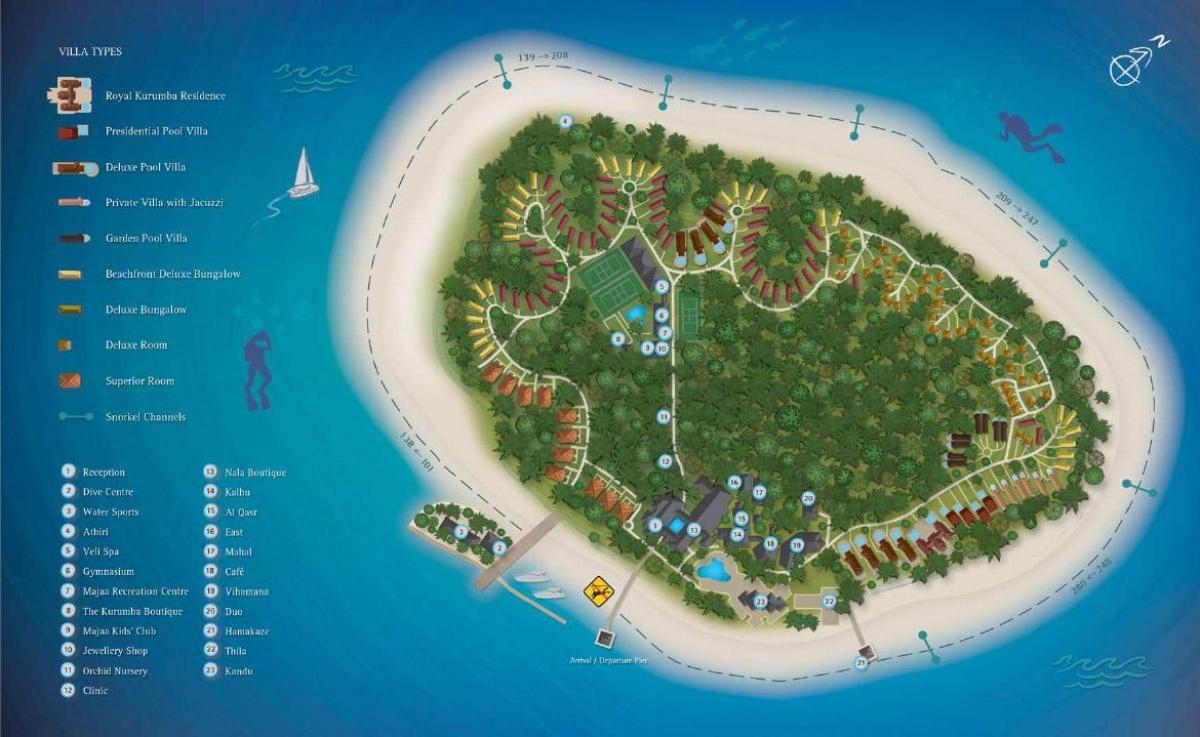kurumba maldives resort χάρτης