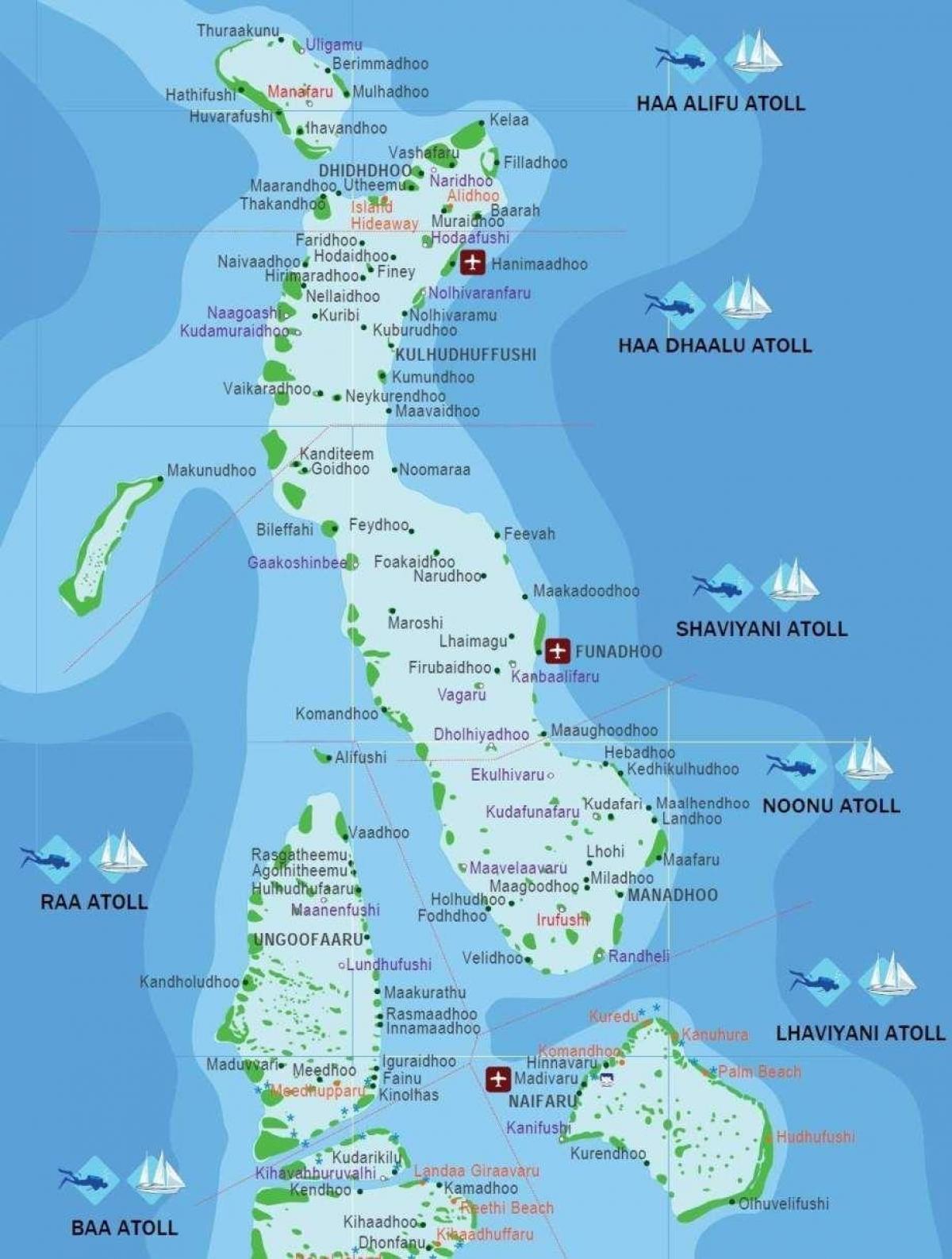 iles μαλδίβες χάρτης