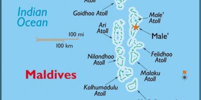 Baa atoll στις μαλδίβες χάρτης