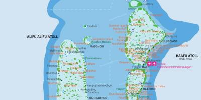Μαλδίβες αεροδρόμια χάρτης