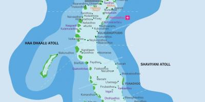 Μαλδίβες θέρετρα τοποθεσία χάρτης