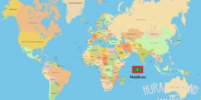 Εμφάνιση μαλδίβες στον παγκόσμιο χάρτη
