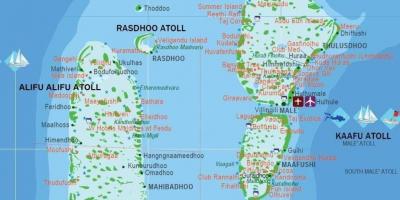 Χάρτης της μαλδίβες τουριστικά