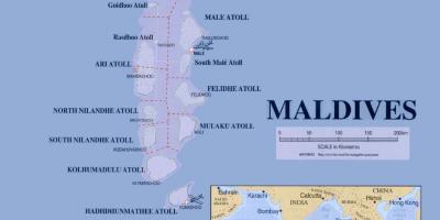 Χάρτης που δείχνει μαλδίβες