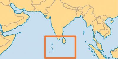 Μαλδίβες νησί τοποθεσία στο χάρτη του κόσμου