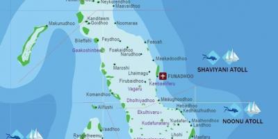 Πλήρης χάρτης της μαλδίβες