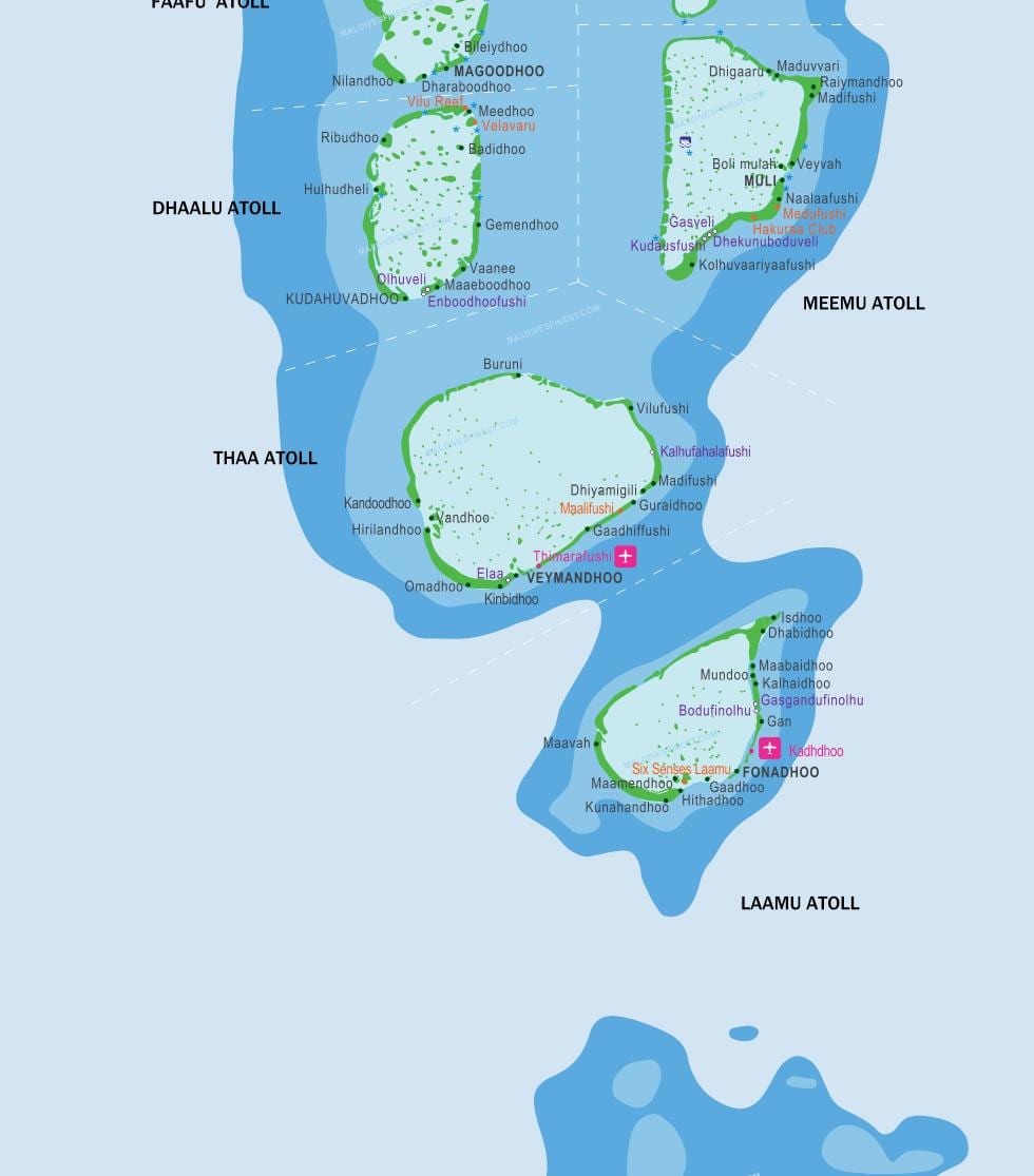 χάρτης της kandooma maldives