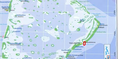 Χάρτης της north male atoll στις μαλδίβες