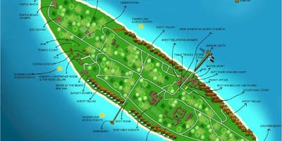 Το νησί Vaadhoo στις μαλδίβες χάρτης